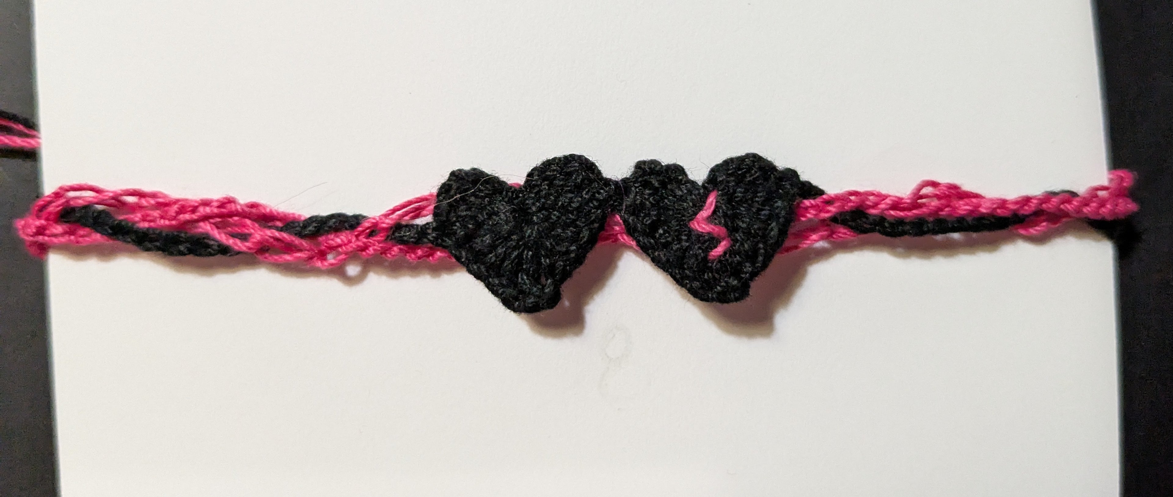 BHC - Black Hearts Club Crochet Bracelet #8