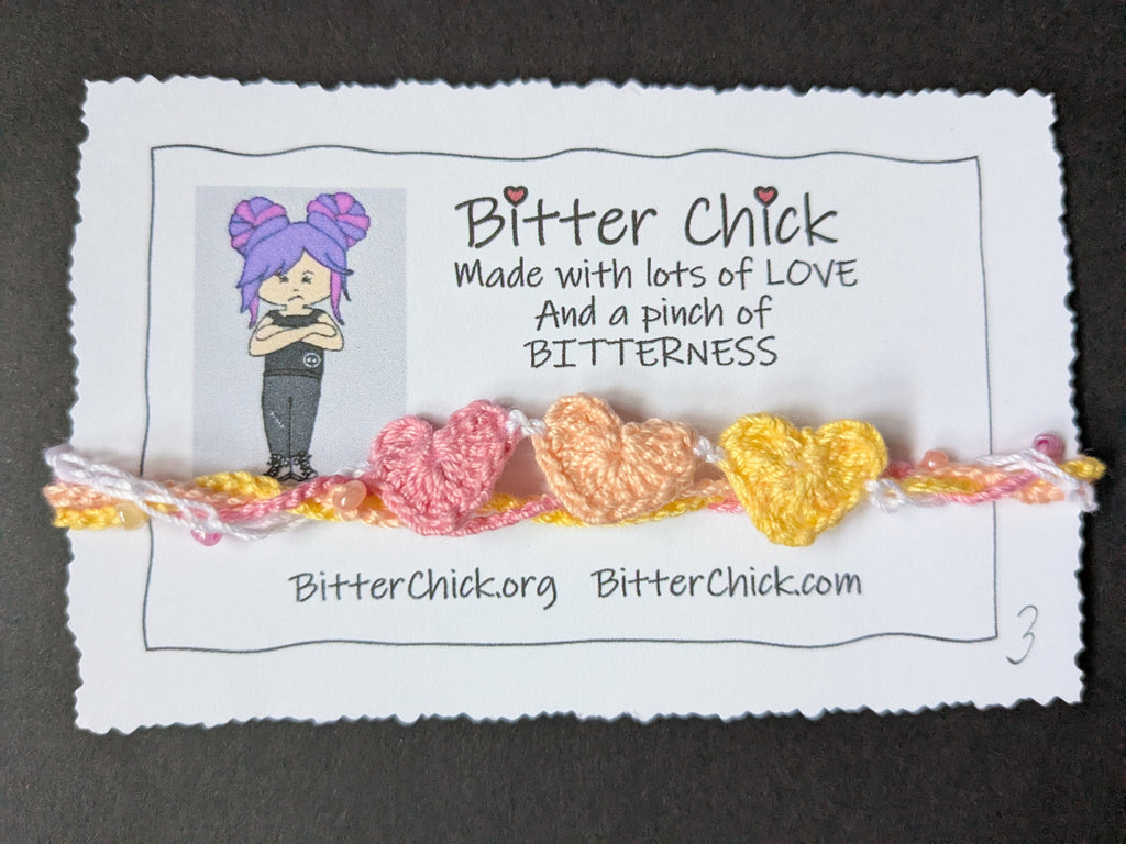 Sweet Hearts Bracelet - Crocheted (3)