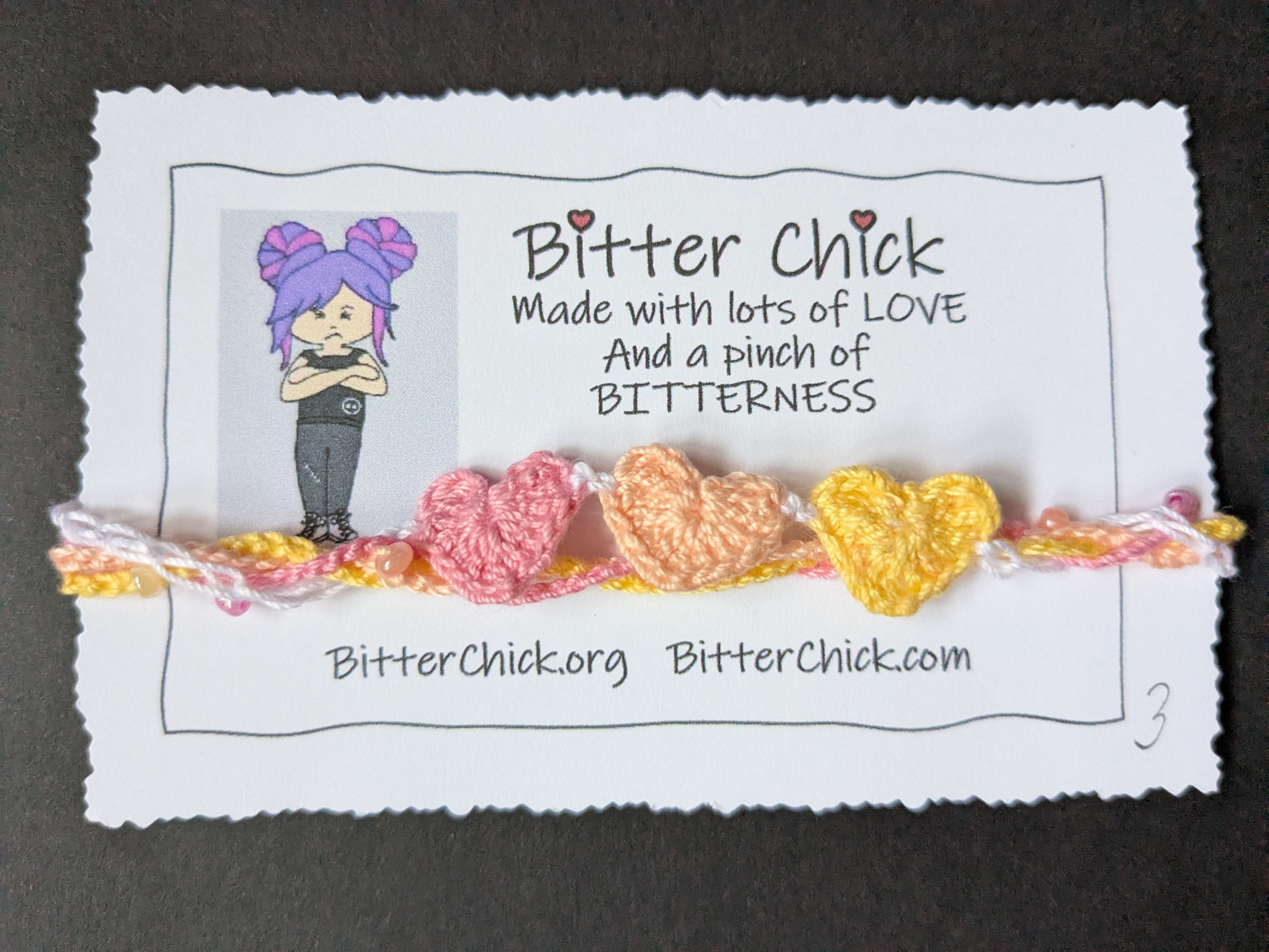 Sweet Hearts Bracelet - Crocheted (3)